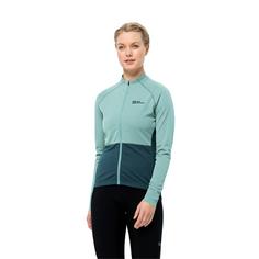 Rückansicht von Jack Wolfskin MOROBBIA FZ L/S W Funktionsshirt Damen sea foam