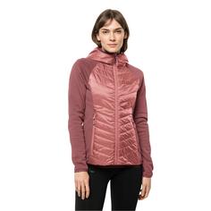 Rückansicht von Jack Wolfskin ROUTEBURN PRO HYBRID W Fleecejacke Damen blush powder