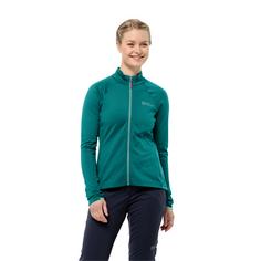 Rückansicht von Jack Wolfskin MOROBBIA FZ W Fleecejacke Damen petrol