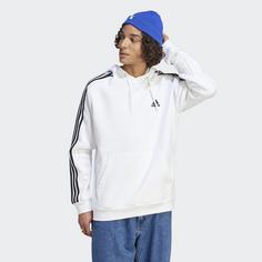 Rückansicht von adidas Essentials 3-Streifen Hoodie Hoodie Herren White