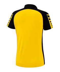 Rückansicht von Erima Six Wings Poloshirt Damen Poloshirt Damen gelbschwarz