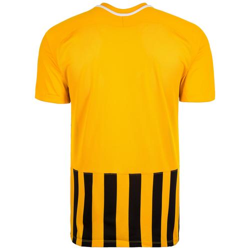 Rückansicht von Nike Striped Division III Fußballtrikot Herren gelb / schwarz