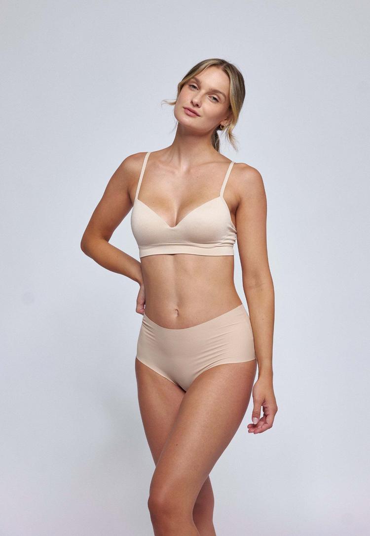 Snocks Snocks High Waist Hipster aus Mikrofaser Unterhose Damen - Hellbeige - 0 | SportScheck