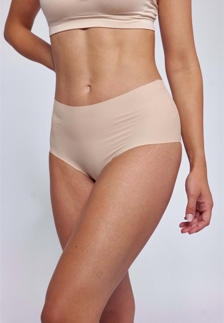 Snocks Snocks High Waist Hipster aus Mikrofaser Unterhose Damen - Hellbeige - 3 | SportScheck