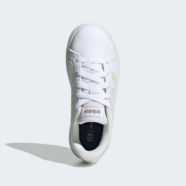 adidas adidas Grand Court Lifestyle Lace Tennisschuhe Sneaker Kinder - Cloud White / Iridescent / Cloud White - 1 | SportScheck