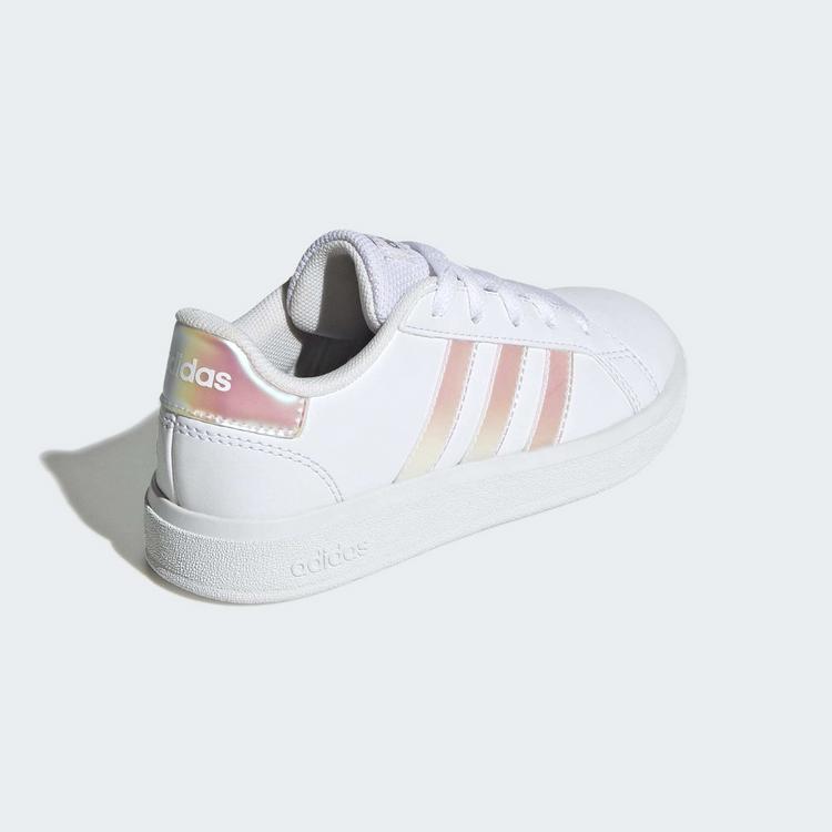 adidas adidas Grand Court Lifestyle Lace Tennisschuhe Sneaker Kinder - Cloud White / Iridescent / Cloud White - 4 | SportScheck