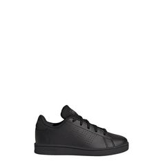 Rückansicht von adidas Advantage Lifestyle Court Lace Schuh Sneaker Kinder Core Black / Core Black / Grey Six