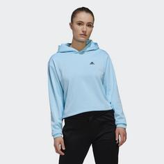 Rückansicht von adidas AEROREADY Hoodie Hoodie Damen Bliss Blue / Legend Ink