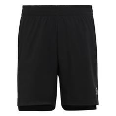 adidas AEROREADY 3-Streifen Woven Shorts Funktionsshorts Kinder Black / Reflective Silver