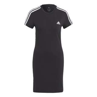 adidas Essentials 3-Streifen T-Shirt-Kleid Kurzarmkleid Damen Black / White