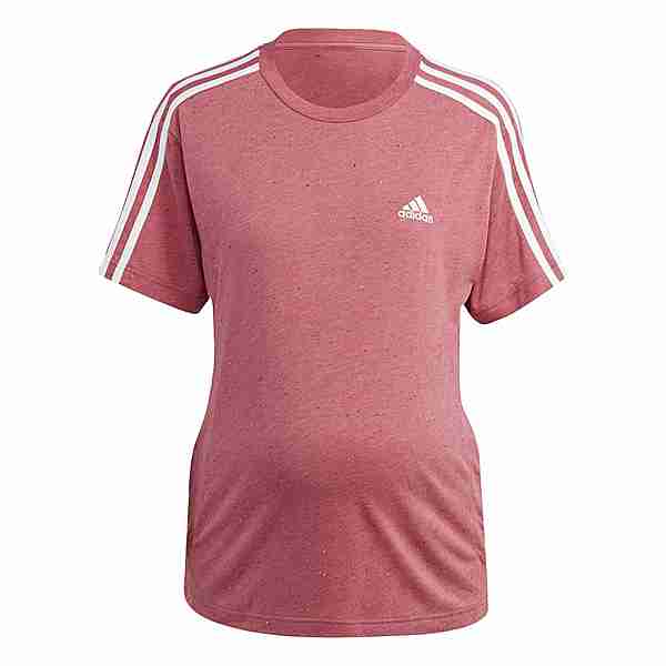 adidas Maternity T-Shirt – Umstandsmode T-Shirt Damen Pink Strata Mel. / White