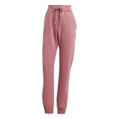 adidas Lounge Fleece Hose Trainingshose Damen Pink Strata
