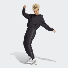 Rückansicht von adidas Energize Trainingsanzug Sweatjacke Damen Black