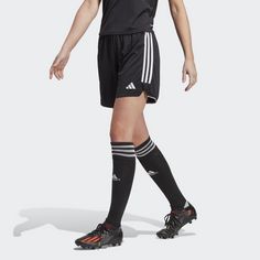 Rückansicht von adidas Tiro 23 League Long-Length Shorts Funktionsshorts Damen Black / White