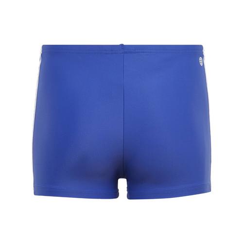 Rückansicht von adidas Classic 3-Streifen Boxer-Badehose Badeshorts Kinder Semi Lucid Blue / White