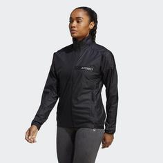 Rückansicht von adidas Terrex Multi Windjacke Outdoorjacke Damen Black