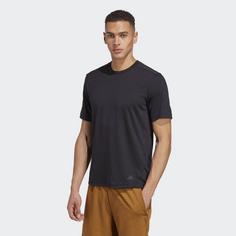 Rückansicht von adidas Yoga Base Training T-Shirt T-Shirt Herren Black / Carbon