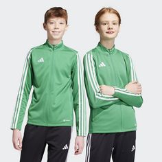 Rückansicht von adidas Tiro 23 League Trainingsjacke Funktionsjacke Kinder Team Green