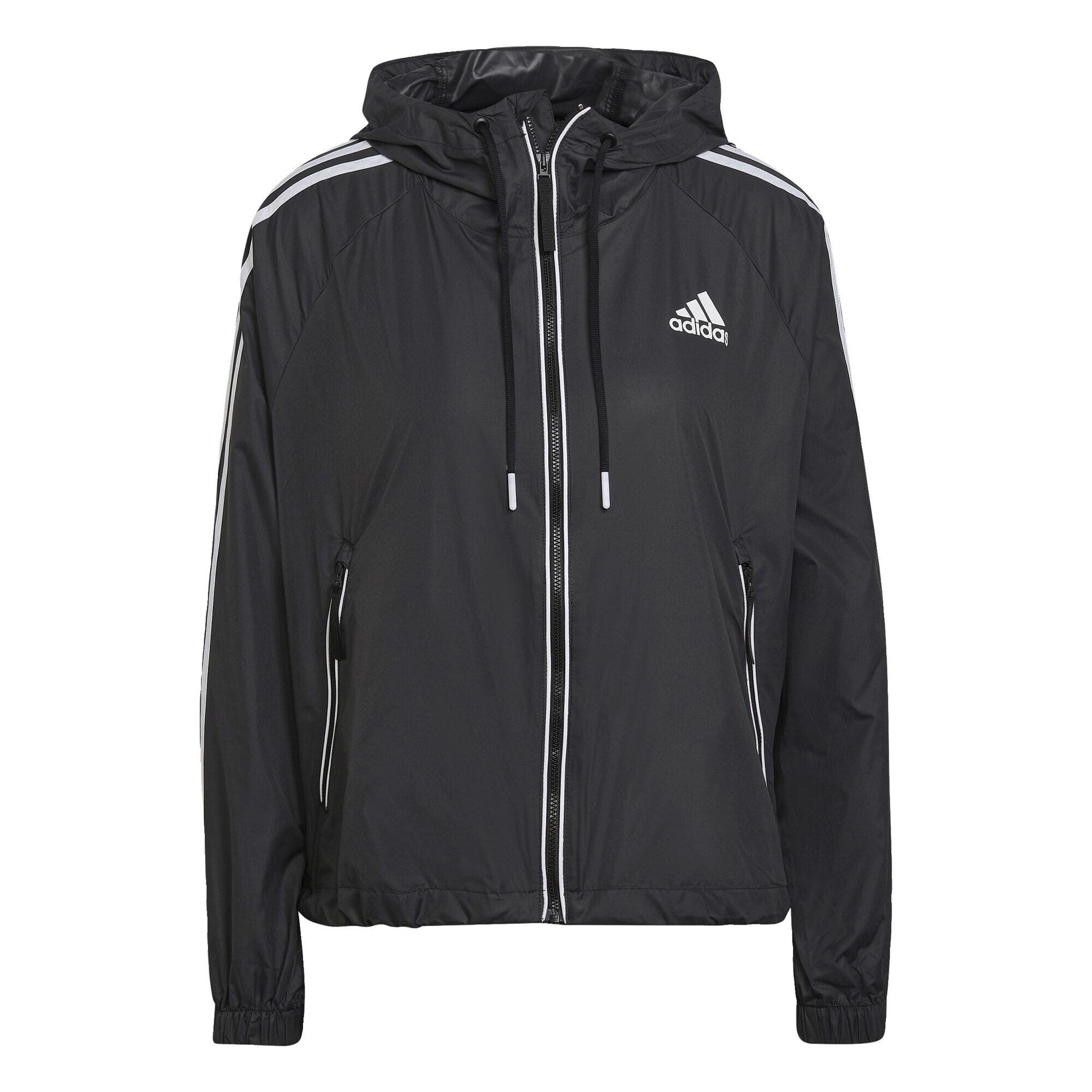 Adidas BSC 3 Streifen Windjacke Outdoorjacke Damen Black Black White im Online Shop von SportScheck kaufen