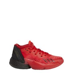 Rückansicht von adidas D.O.N. Issue #4 Basketballschuh Sneaker Kinder Vivid Red / Core Black / Team Victory Red