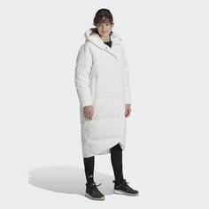 Rückansicht von adidas Big Baffle Daunenmantel Winterjacke Damen White