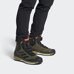 Rückansicht von adidas TERREX Conrax BOA RAIN.RDY Wanderschuh Wanderschuhe Focus Olive / Core Black / Pulse Olive