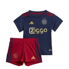 adidas Ajax 22/23 Mini-Auswärtsausrüstung Fußballtrikot Kinder Team Navy Blue 2
