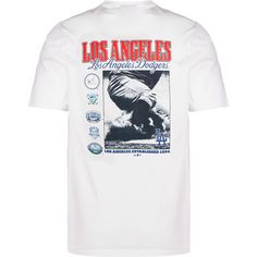 Rückansicht von New Era MLB Los Angeles Dodgers Team Graphic T-Shirt Herren weiß
