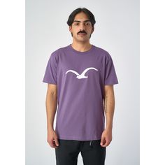 Rückansicht von Cleptomanicx Mowe Printshirt Herren Montana Grape