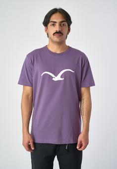 Rückansicht von Cleptomanicx Mowe Printshirt Herren Montana Grape
