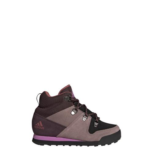 Rückansicht von adidas TERREX Climawarm Snowpitch Winter Schuh Wanderschuhe Kinder Shadow Maroon / Purple / Pulse Lilac