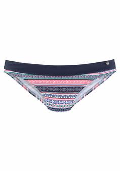 S.OLIVER Bikini-Hose Bikini Hose Damen blau-rosé-gestreift