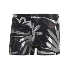 adidas Floral Graphic Boxer-Badehose Badeshorts Herren Black / White