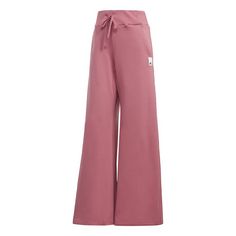 adidas Lounge Fleece Wide Hose Trainingshose Damen Pink Strata