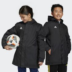 Rückansicht von adidas Entrada 22 Stadium Jacke Funktionsjacke Kinder Black