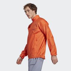 Rückansicht von adidas TERREX Multi Windjacke Outdoorjacke Herren Semi Impact Orange