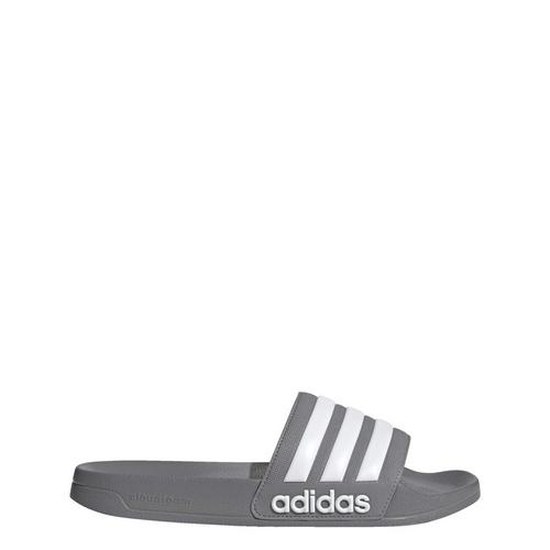 Rückansicht von adidas Shower adilette Badelatschen Grey Three / Cloud White / Grey Three