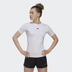 Rückansicht von adidas Techfit Training T-Shirt T-Shirt Damen White / Black