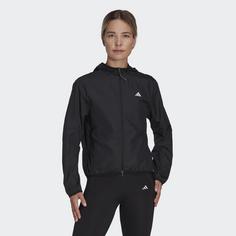 Rückansicht von adidas Run It Windbreaker Laufjacke Damen Black