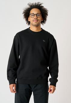 Rückansicht von Cleptomanicx Embro Gull Mono Sweatshirt Herren Black