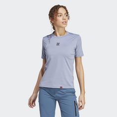 Rückansicht von adidas Five Ten Bike TrailX T-Shirt Funktionsshirt Damen Silver Violet