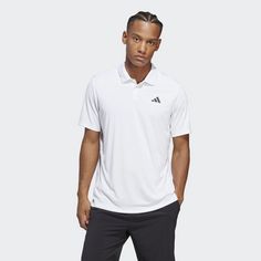Rückansicht von adidas Club Tennis Poloshirt T-Shirt Herren White