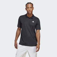 Rückansicht von adidas Club Tennis Poloshirt T-Shirt Herren Black