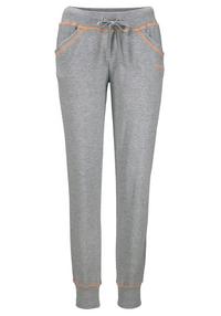 Bench Relaxhose Sweathose Damen - hellgrau-orange