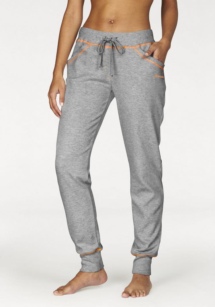 Bench Bench Relaxhose Sweathose Damen - hellgrau-orange - 0 | SportScheck