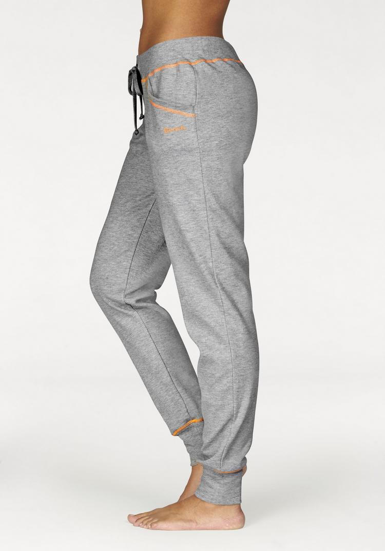 Bench Bench Relaxhose Sweathose Damen - hellgrau-orange - 2 | SportScheck