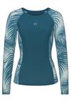 LASCANA Active Bade-Shirt Funktionsshirt Damen - petrol bedruckt