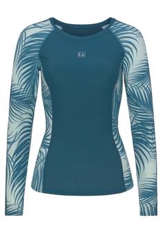 LASCANA Active Bade-Shirt Funktionsshirt Damen petrol bedruckt