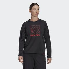 Rückansicht von adidas Five Ten Long Sleeve Trikot T-Shirt Damen Black