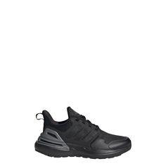 Rückansicht von adidas RapidaSport Bounce Lace Schuh Sneaker Kinder Core Black / Core Black / Iron Metallic
